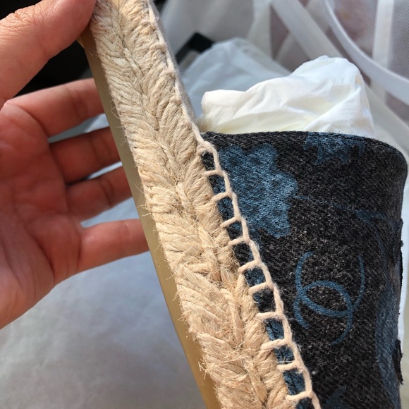 NIB Brand New CHANEL Denim Espadrilles Sz 36 (slides) - Picture 4 of 4